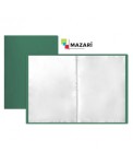 Папка 30 файлов Mazari А4 зеленая 0,5 мм