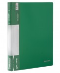 Папка "Стандарт" на 20 файлов, зеленая, 0,6 мм (221593)