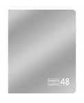 Тетрадь "Чистое серебро", А5, 48 листов, клетка