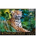 Пазлы "Konigspuzzle. Леопард в джунглях", 500 элементов