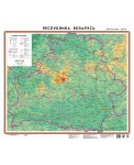 Физическая карта Республики Беларусь, м-б 1:1 млн, (настенная)