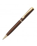 Ручка подарочная шариковая "Pierre Cardin. Eco", корпус коричневый, латунь, золотистые детали, синяя