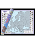 Скретч-карта "Европа", в тубусе,  масштаб  1:8 750 000