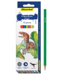 Карандаши цветные "Динозавры", 18 цетов, шестигранные