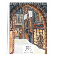 SKETCHBOOK. Косая аллея Скетчбук 7БЦ А4 210х286мм, 60л евроспираль (по короткой стороне) Обл.-матова