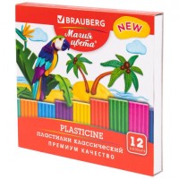Пластилин классический "Магия цвета NEW", 12 цветов, 240 г, стек