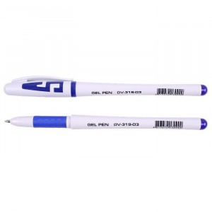 Ручка гелевая синяя "Darvish" корпус белый