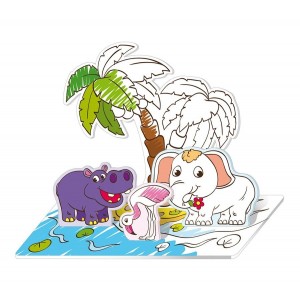 3D-раскраска "Зоопарк"