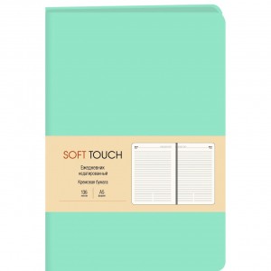 Ежедневник недатированный "Soft Touch. Весенний мятный", А5, 136 листов