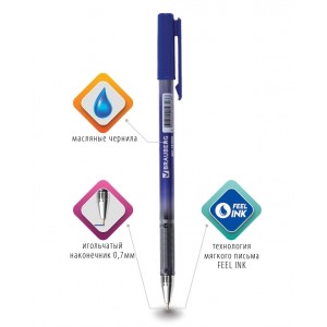 Ручка шариковая масляная "Profi-Oil", синяя, узел 0,7 мм