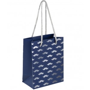 Пакет подарочный "Man Style", 11,4x6,4x14,6 см, синий