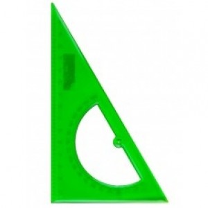 Треугольник с транспортиром 16 см. 30* отливная шкала 