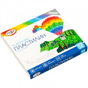 Пластилин "Классический", 12 цветов, со стеком