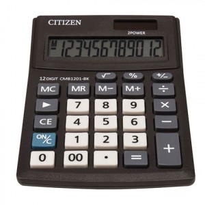 Калькулятор "Citizen Business Line CMB1201BK", настольный, 12 разрядов, двойное питание