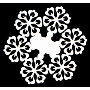 Декоративное украшение на бокал (снежинка) 29010