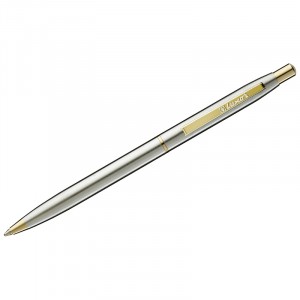 Ручка шариковая "Sterling", синяя, 1,0 мм, корпус хром/золото, кнопочный механизм