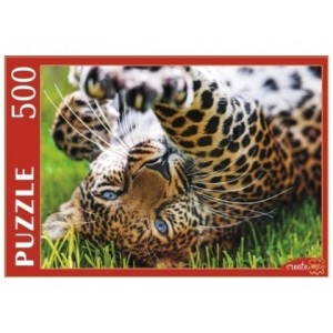 Пазл "Леопард на траве", 500 элементов