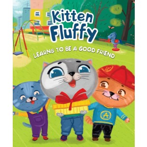 Kitten fluffy learns to be a good friend (Котёнок Пух учится дружить)
