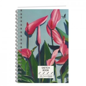 Скетчбук "Sketchbook. Яркие цветы", А5, 60 листов