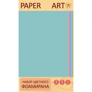 Раper Art.Цветной фоамиран(EVA) Нежные тона 5л.5цв.НЦФ5501