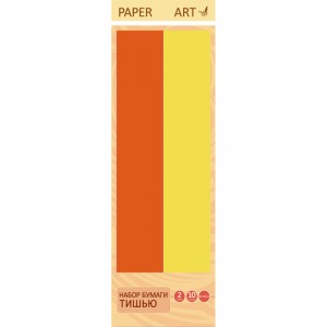Набор бумаги тишью "Раper Art. Оранжевый и солнечно-желтый" 