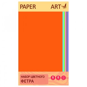 Набор цветного фетра Раper Art.Нежные оттенки 0,8мм НЦФ66292