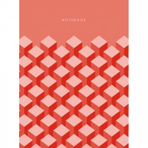 Блокнот "Геометрия цвета. Красный", А6, 40 листов, клетка