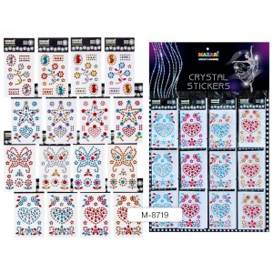 Стразы-наклейки акриловые АССОРТИ-3, 4 дизайна