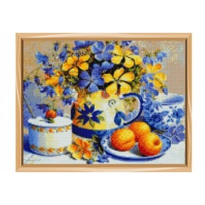 Алмазная мозаика с полным.заполнением, 30 × 40 см «Натюрморт с абрикосами»