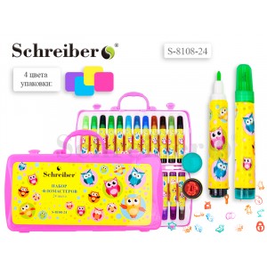 Набор фломастеров LIBERO, вентилируемый колпачок, 36 цв., в сумочке