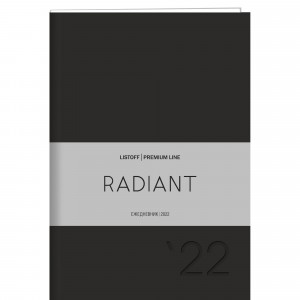 Датированный ежедневник на 2022 год "Radiant. Черный", А5, 176 листов
