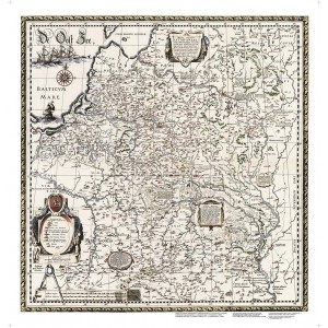 Великое княжество Литовское (репродукция карты), ламинированная
