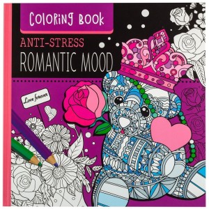Раскраска-антистресс "Romantic Mood", 250x250 мм, 36 листов 