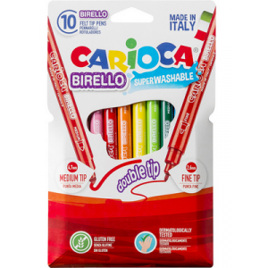 Фломастеры-линеры. Carioca Birello, двусторонние, 10 цветов