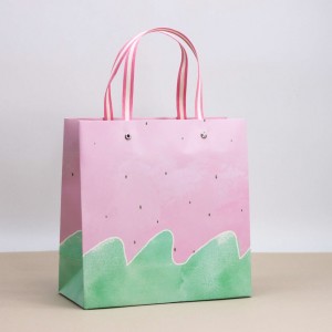 Пакет подарочный "Strawberry waves", pink (XS, 22*22*10) 