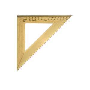 Треугольник деревянный, 18 см, 45°