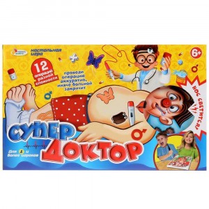 Игра настольная супер доктор, свет-звук, в кор.39,5*24,5*4,5см