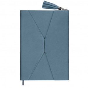 Ежедневник недатированный "Наппа", A5, 120 листов, сизо-синий