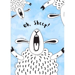 Тетрадь школьная в мягкой обложке "Oh, sheep!"