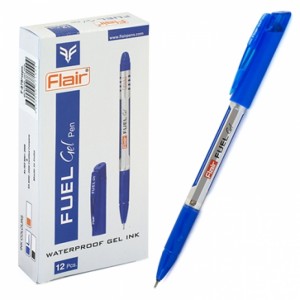 Ручка гелевая "Flair" FUEL синяя, пластик