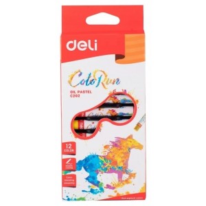 Масляная пастель Deli "ColoRun", 12 цветов.