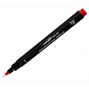 Ручка-линер, 0.1 мм, красная, PIN