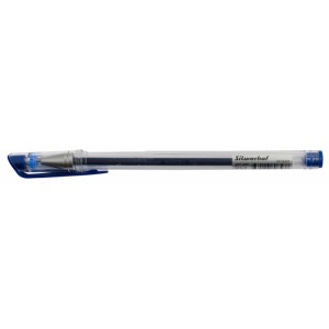 Ручка гелевая Silwerhof SOLO 0.5 мм, игловидный пиш. наконечник, синие чернила