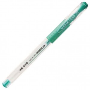 Ручка гелевая 0,7 мм,зеленый металлик