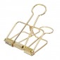 Набор зажимов для бумаг 50 мм 2 штуки в упаковке, золотые